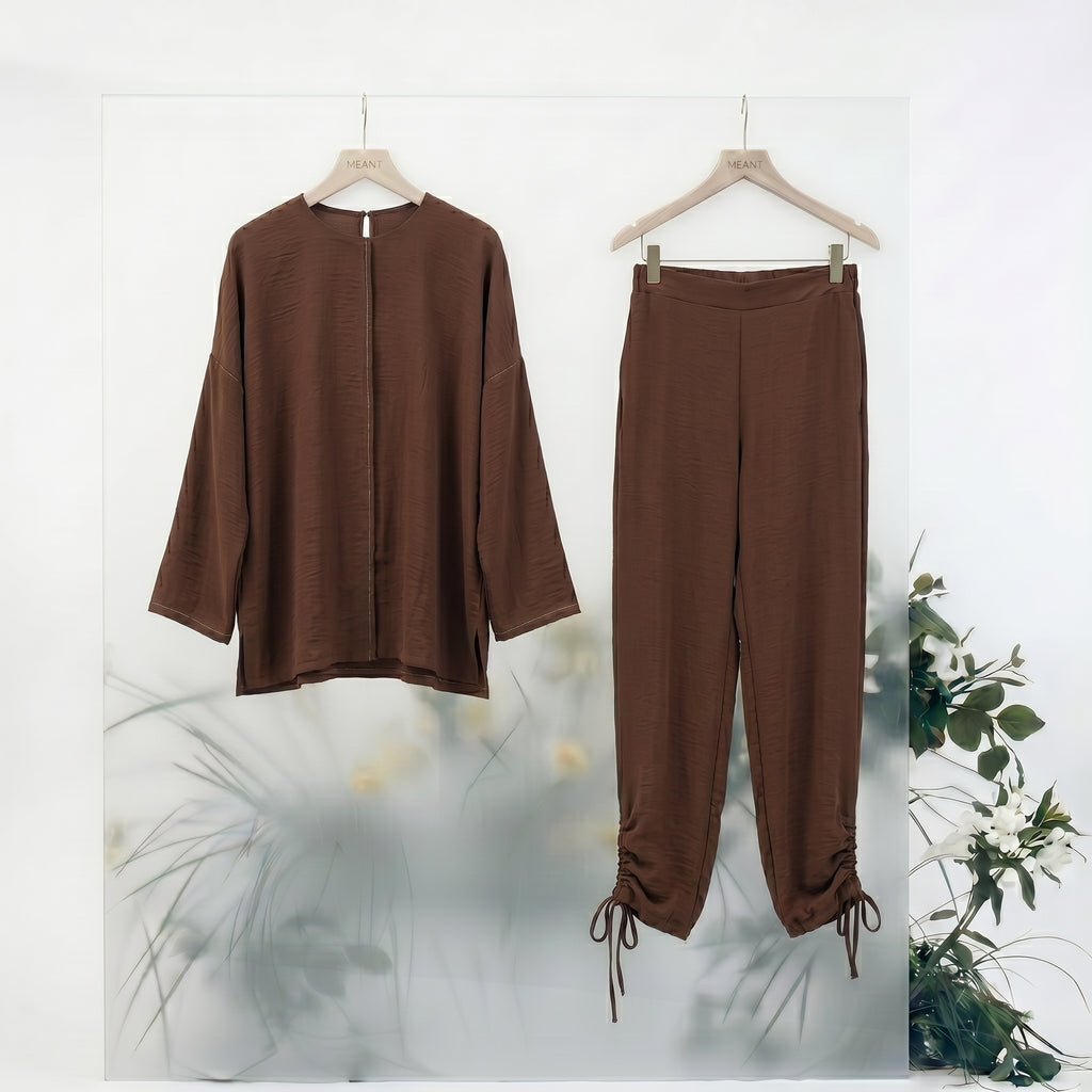 CozyPop Linen Set - Brown