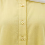 Linen Glow Modest Shirt - Yellow