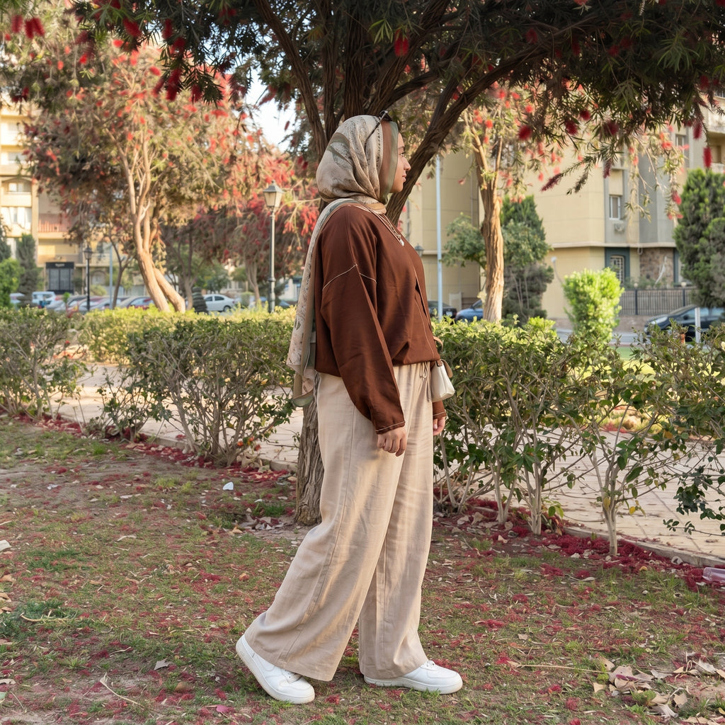 CozyPop Linen Set - Brown
