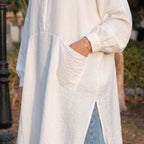 Balloon LinenFlow Modest Shirt - White