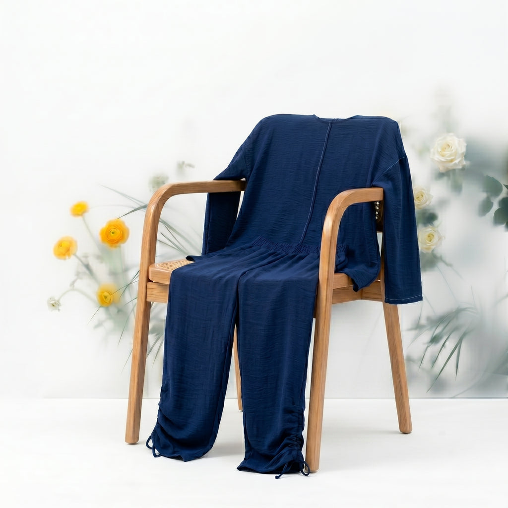 CozyPop Linen Set - Navy