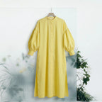Linen Glow Modest Shirt - Yellow