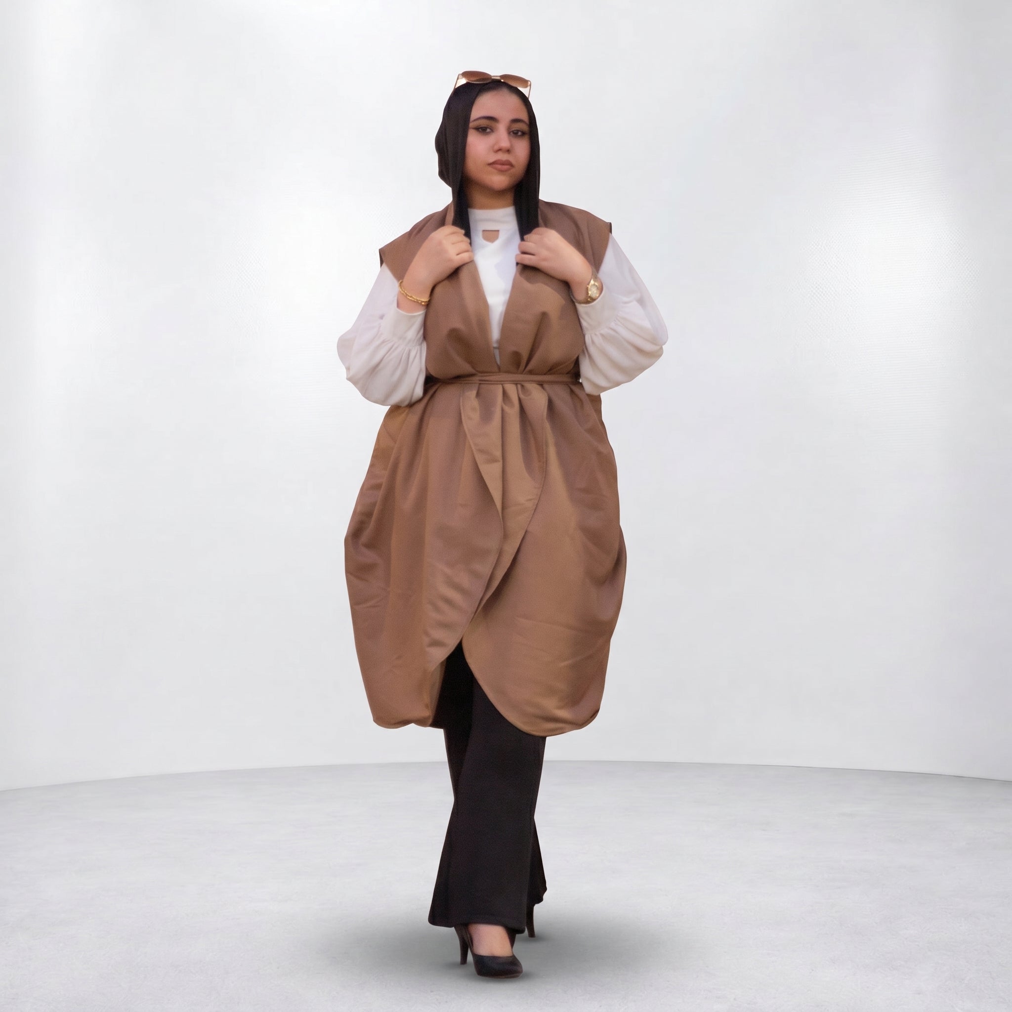 DrapeDazzle Blazer - Biege