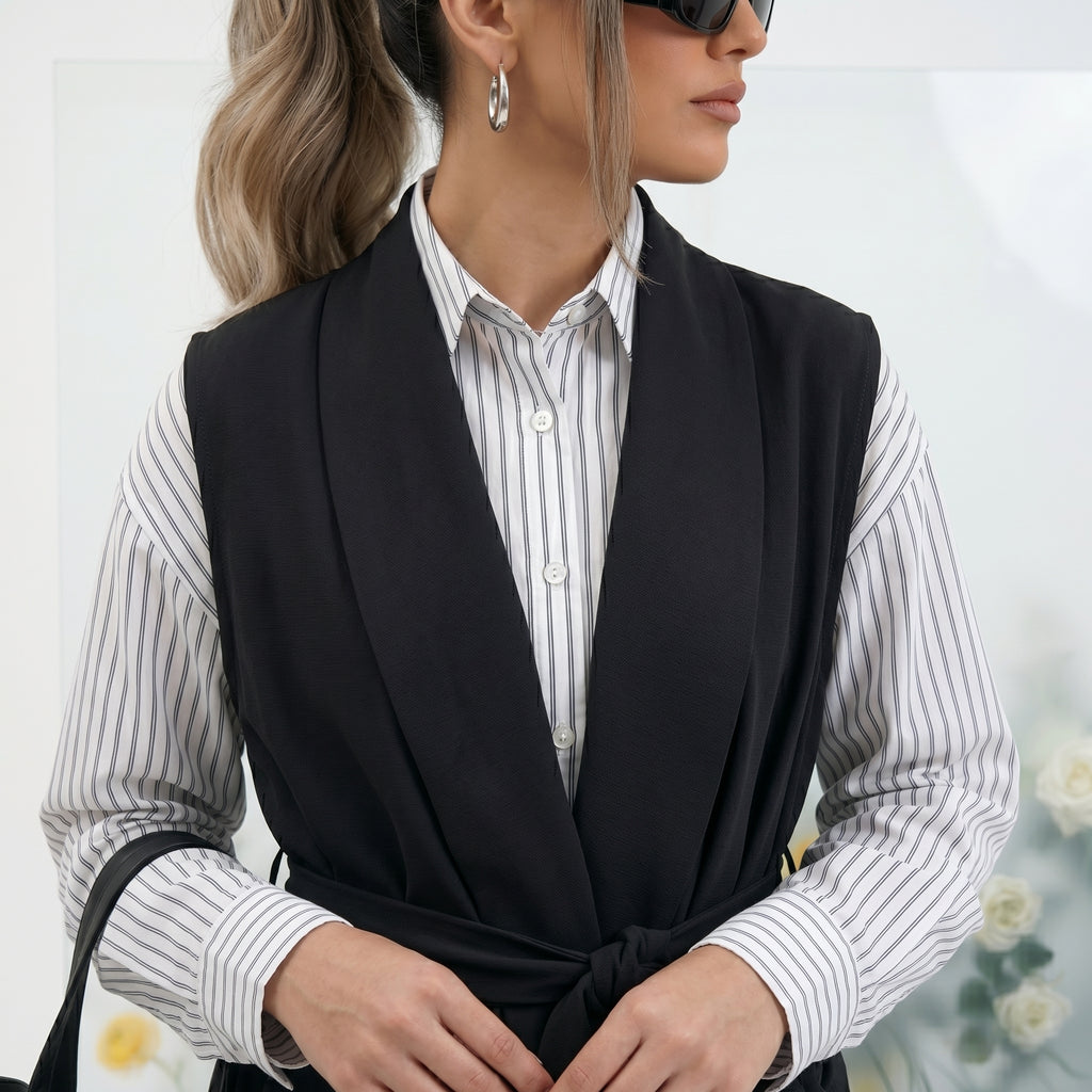 DrapDazzle Blazer - Black