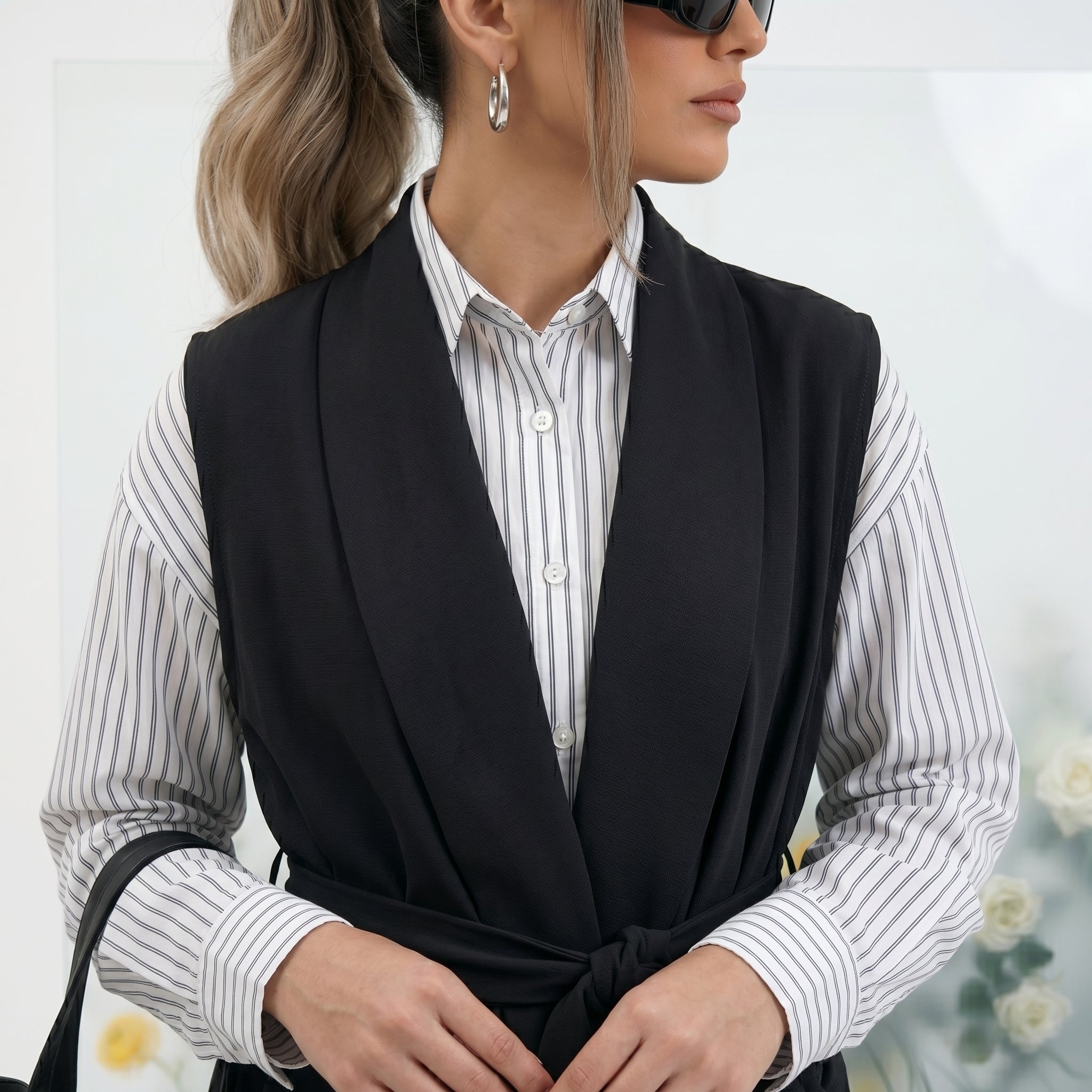 DrapDazzle Blazer - Black