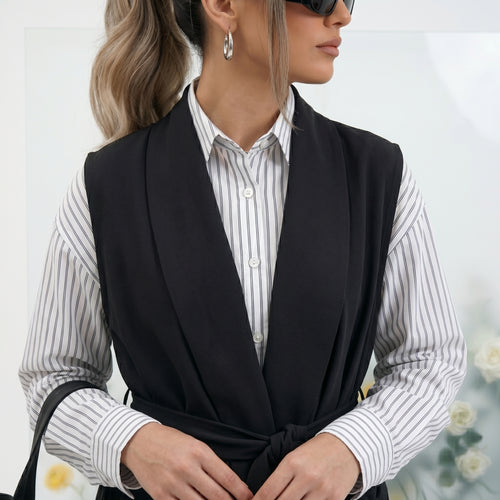 DrapDazzle Blazer - Black