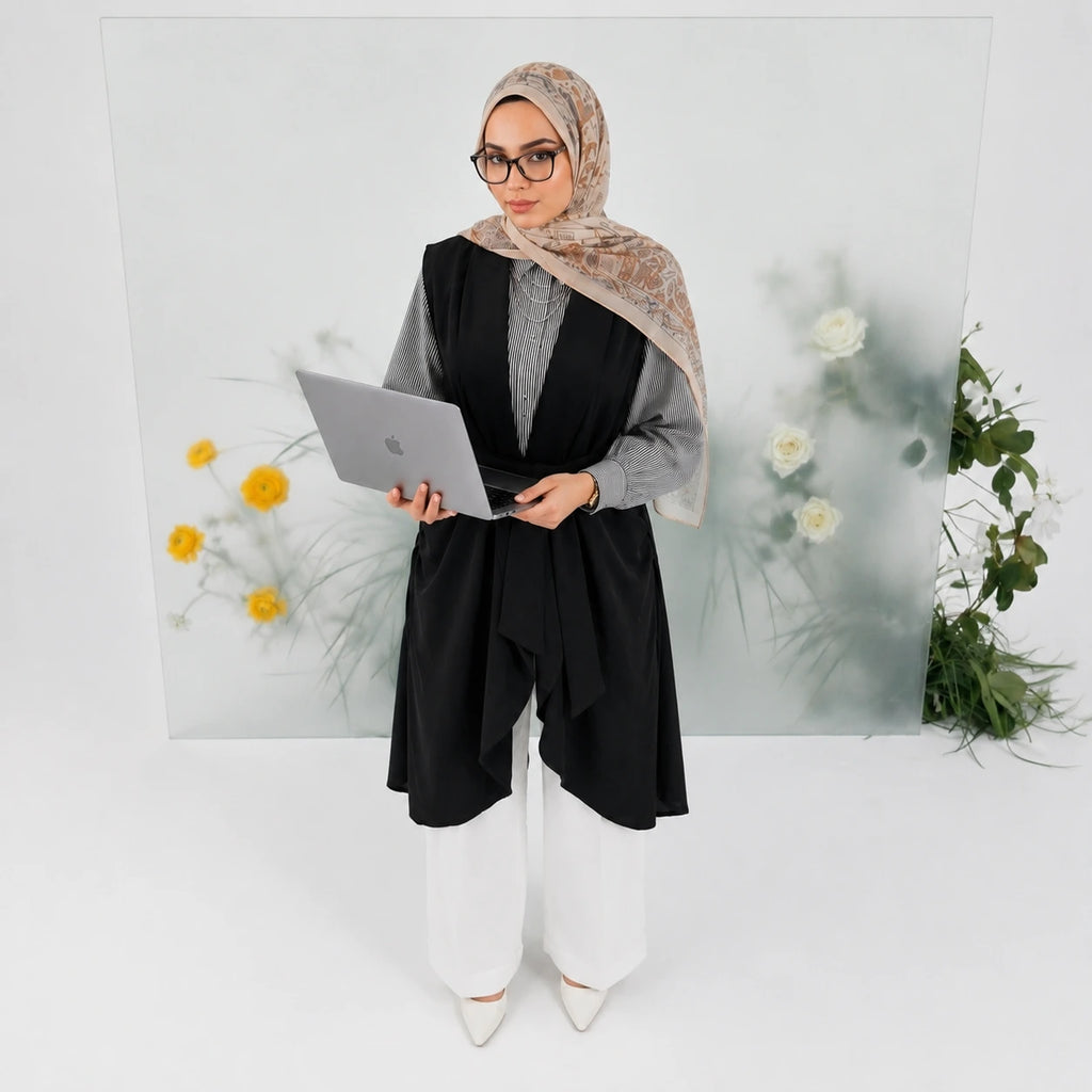 DrapDazzle Blazer - Black